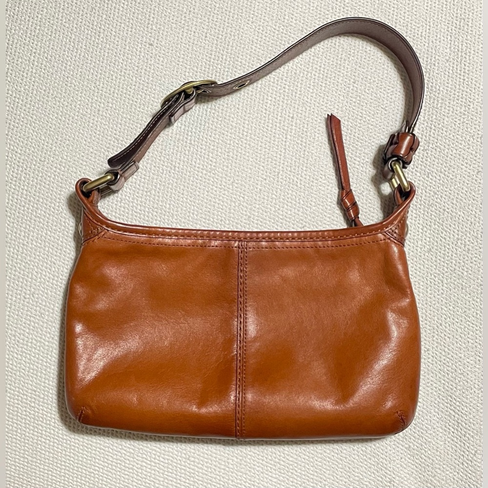 Vintage Coach Brown Leather Shoulder Bag
